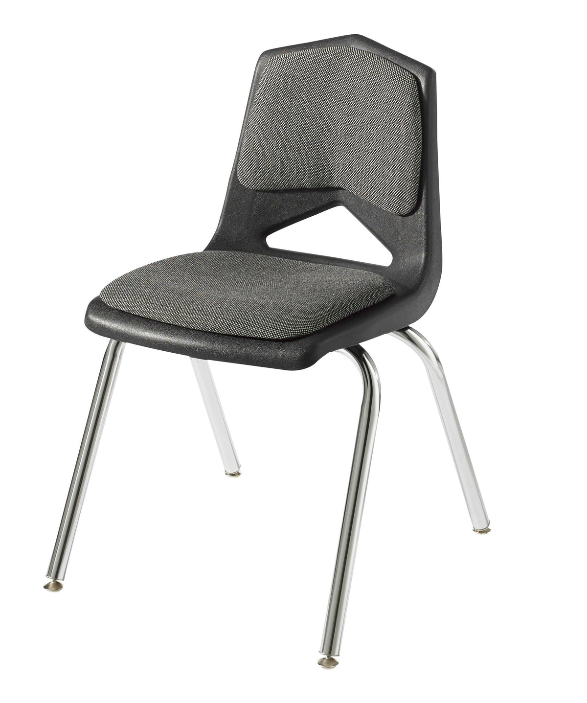 CHAIR - CLASSROOM SELECT - ROYAL SEATING 1100 4-LEG CHAIR - PADDED SEAT AND BACK - 18 IN A+ - SPECIFY SEAT AND BACK COLOR - SPECIFY FABRIC COLOR - CHROME - GLIDE - SPECIFY GLIDE TYPE