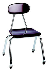 CHAIR - CLASSROOM SELECT - ROYAL SEATING 4100 - 4-LEG CHAIR - 18 IN - SPECIFY SEAT AND BACK COLOR - CHROME - CASTER