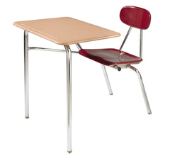 DESK - CLASSROOM SELECT - ROYAL SEATING 4400 4-LEG COMBO - HARD PLASTIC - NONE - CHROME - SPECIFY SEAT AND BACK COLOR - SPECIFY TOP COLOR