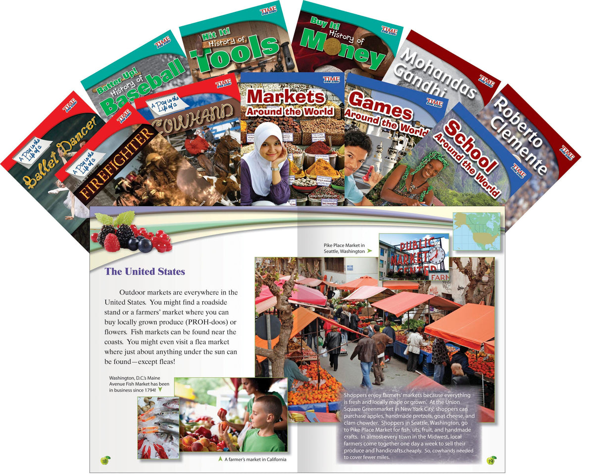BOOKS SOCIAL STUDIES GUIDED READING GRADE 3 SET OF 11
