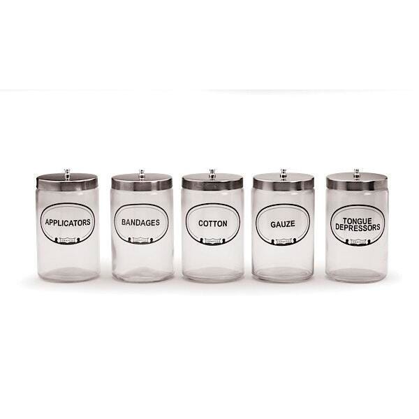 JAR SET OF 5 WITH STEEL COVERS