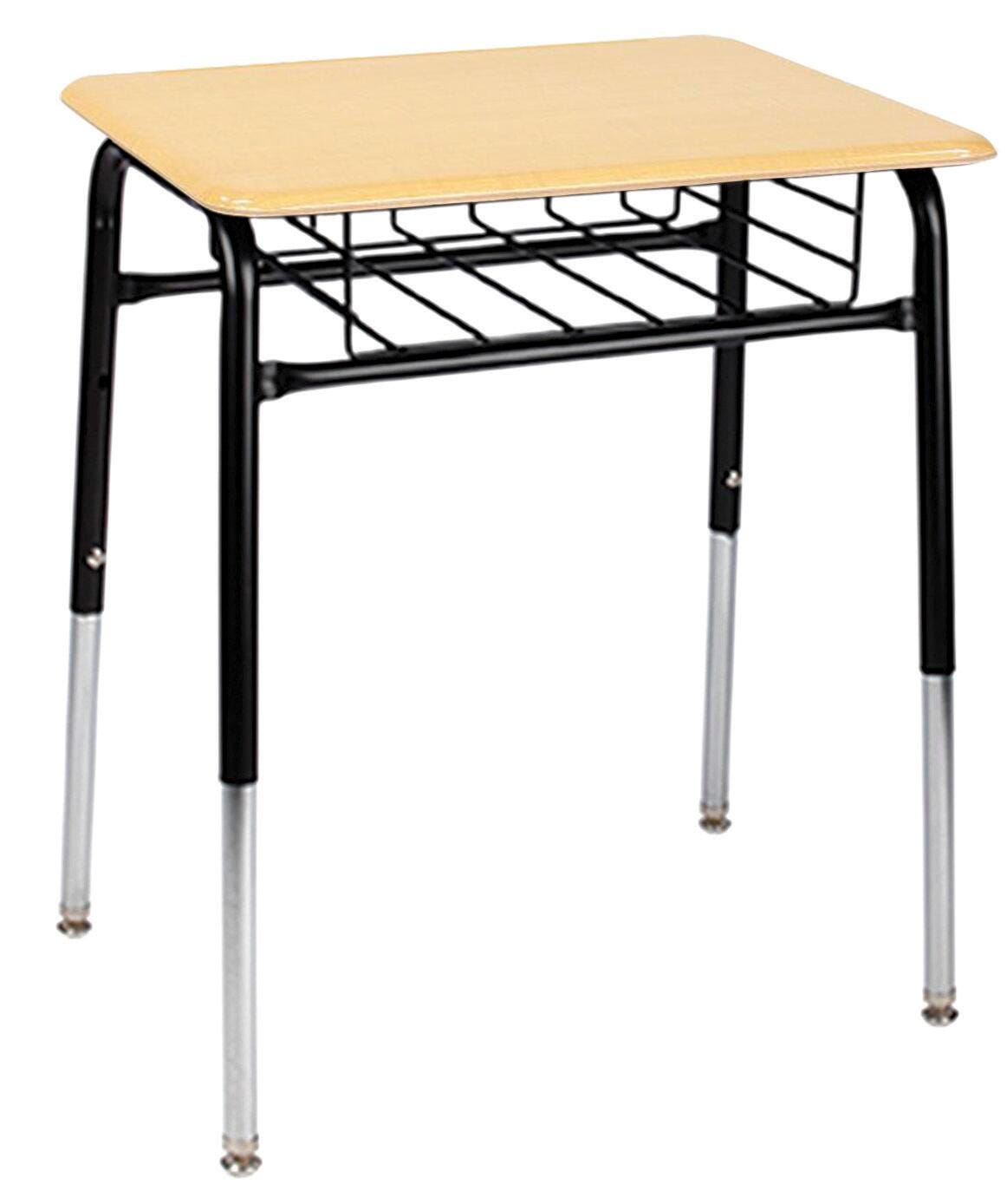 DESK - CLASSROOM SELECT - ROYAL SEATING 1600 STUDY TOP DESK - 18 X 24 IN - HARD PLASTIC - NONE - SPECIFY TOP COLOR - WIRE BOOKRACK