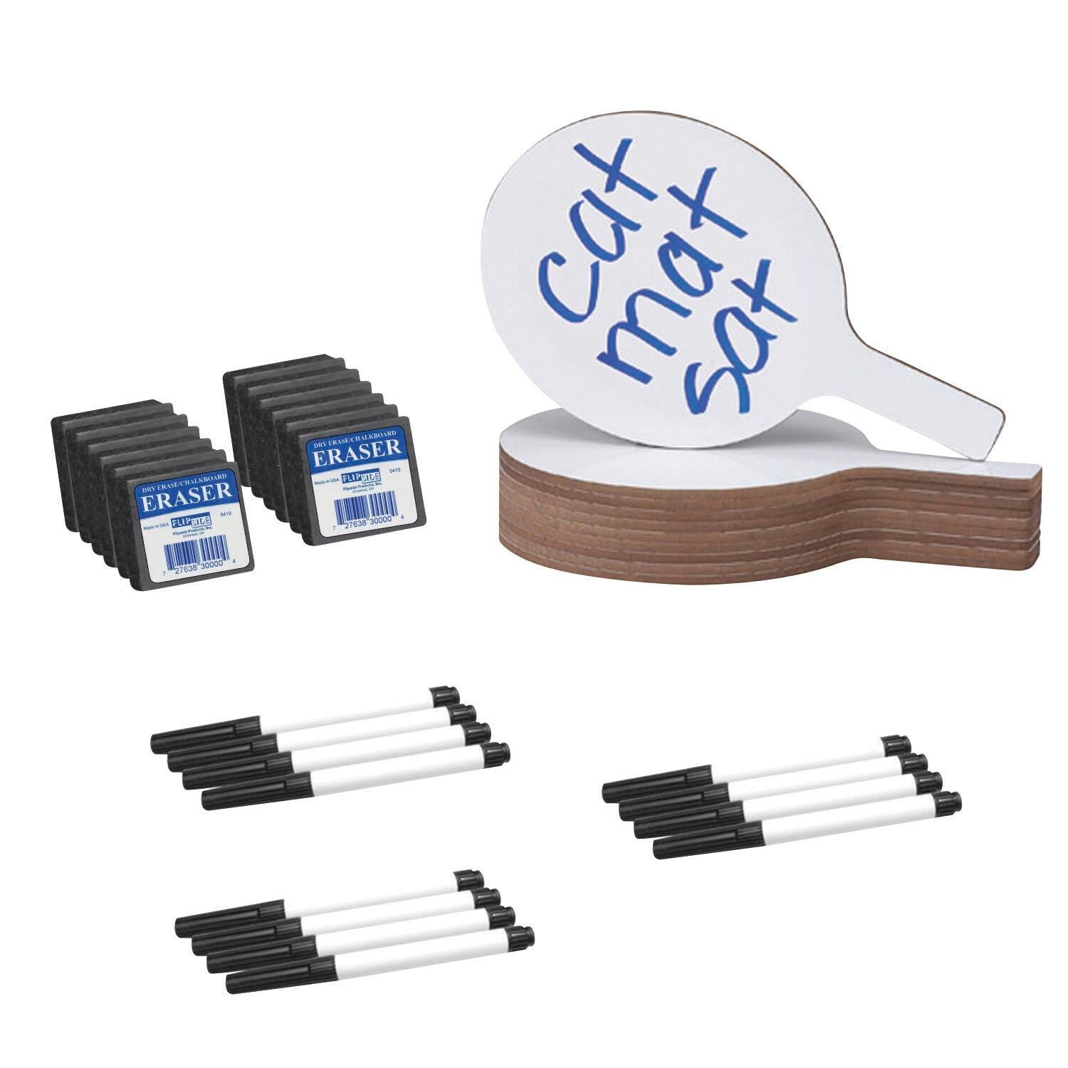 DRY ERASE ANSWER PADDLES PENS AND ERASERS CLASS PACK SET OF 36