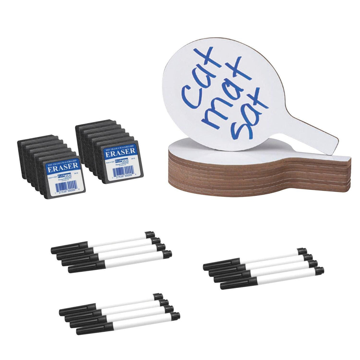DRY ERASE ANSWER PADDLES PENS AND ERASERS CLASS PACK SET OF 36