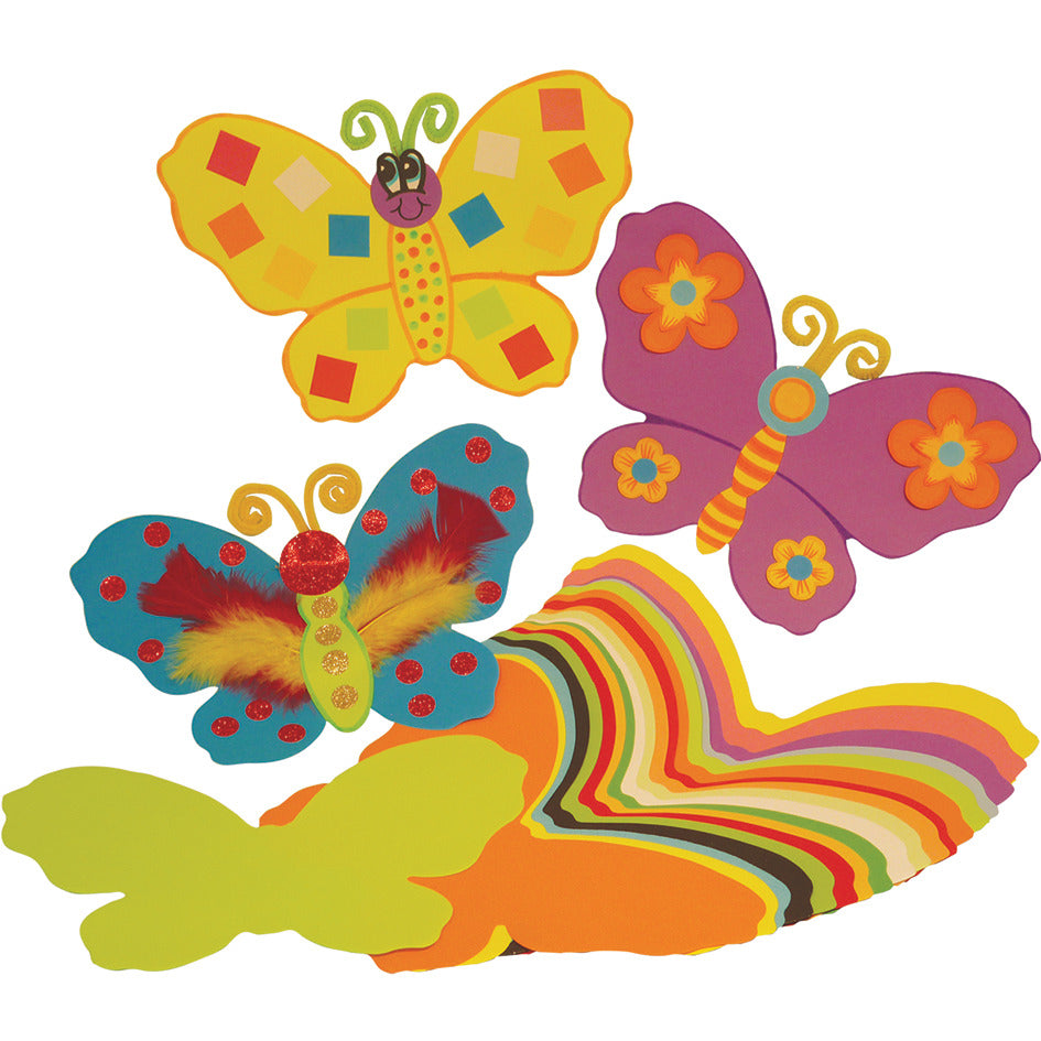Paper Shape-Jumbo Butterflies Pk100