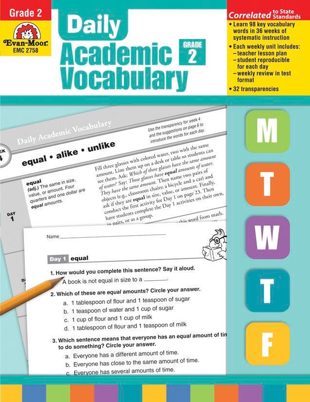 WORKBOOK - DAILY ACADEMIC VOCABULARY GRADE 2