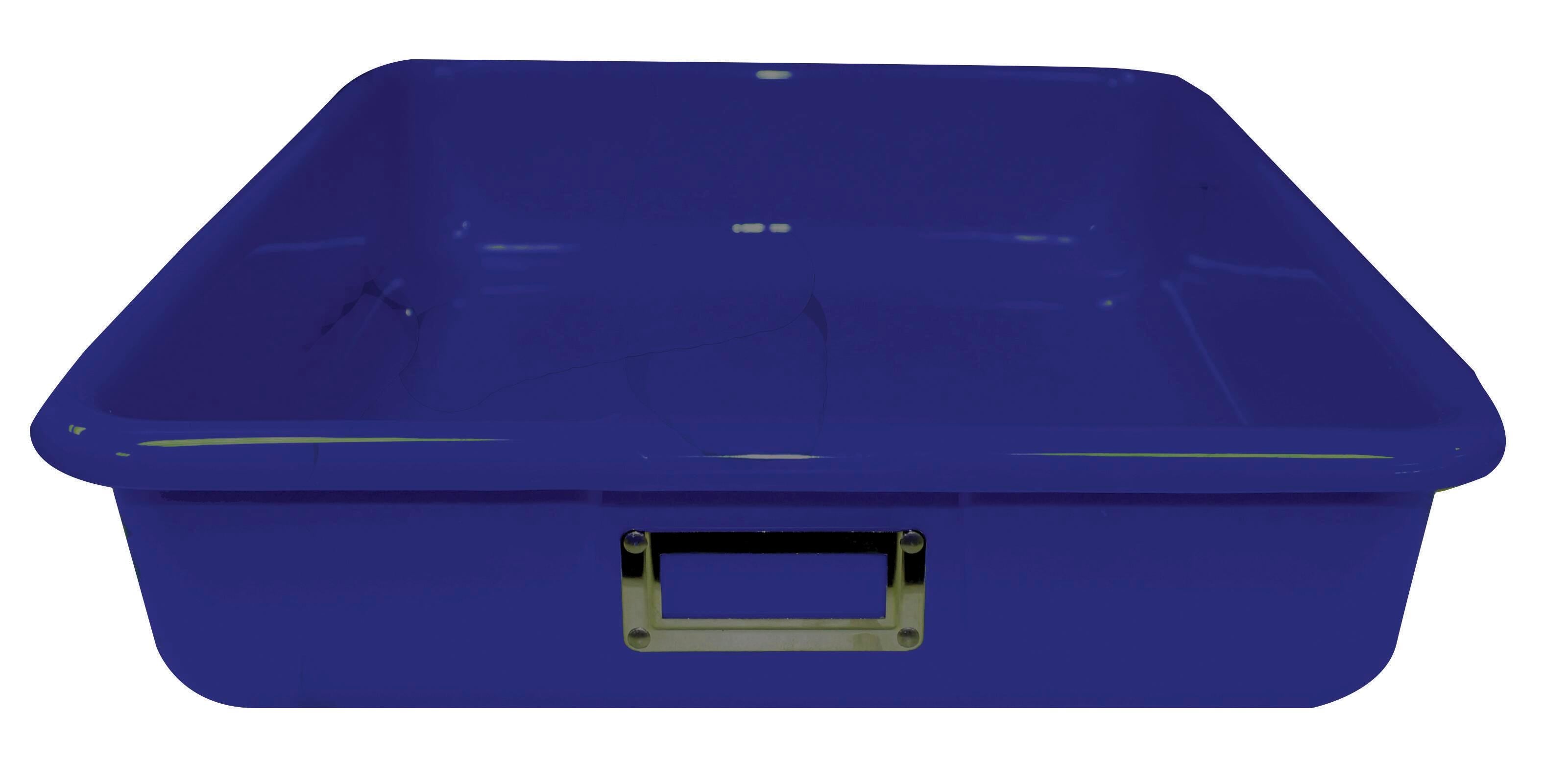 SHIRLEY KS T-183 STORAGE BIN - 14 L X 12 W X 4 H - BLUE - EACH