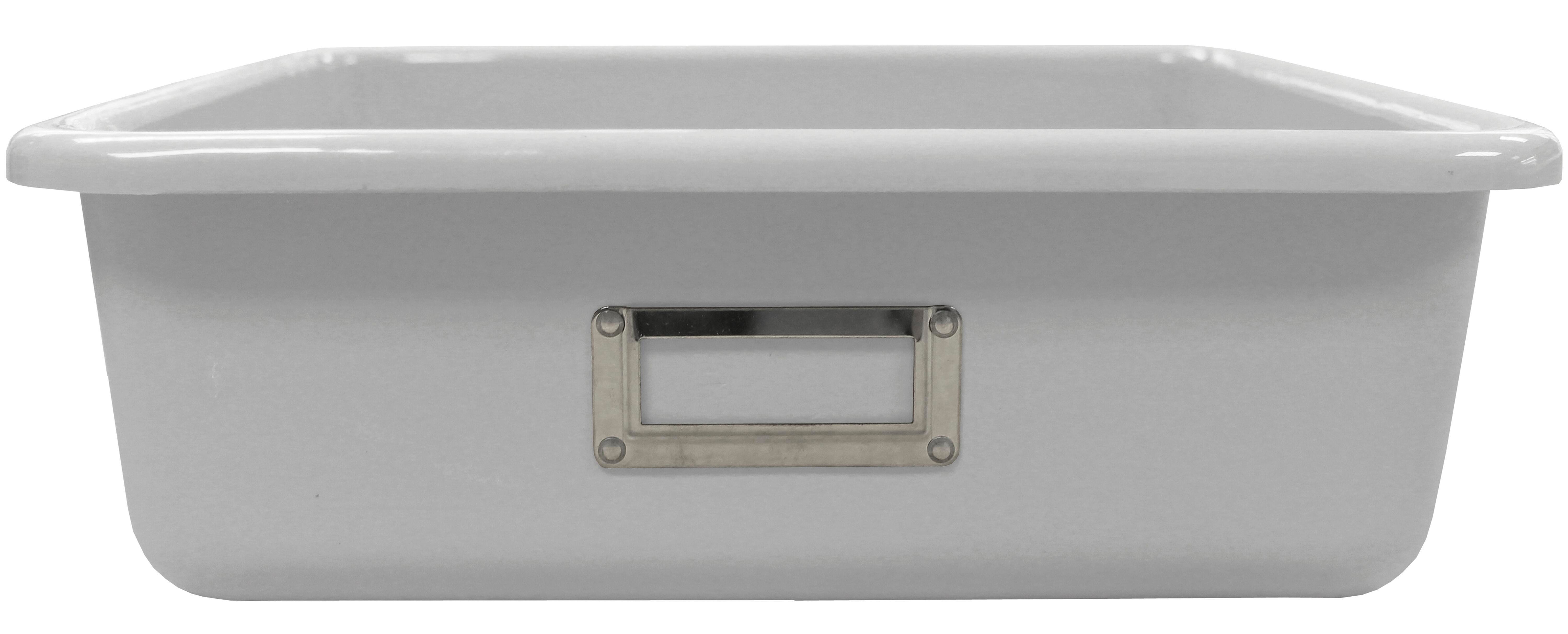 SHIRLEY KS T-183 STORAGE BIN - 14 L X 12 W X 4 H - WHITE - EACH