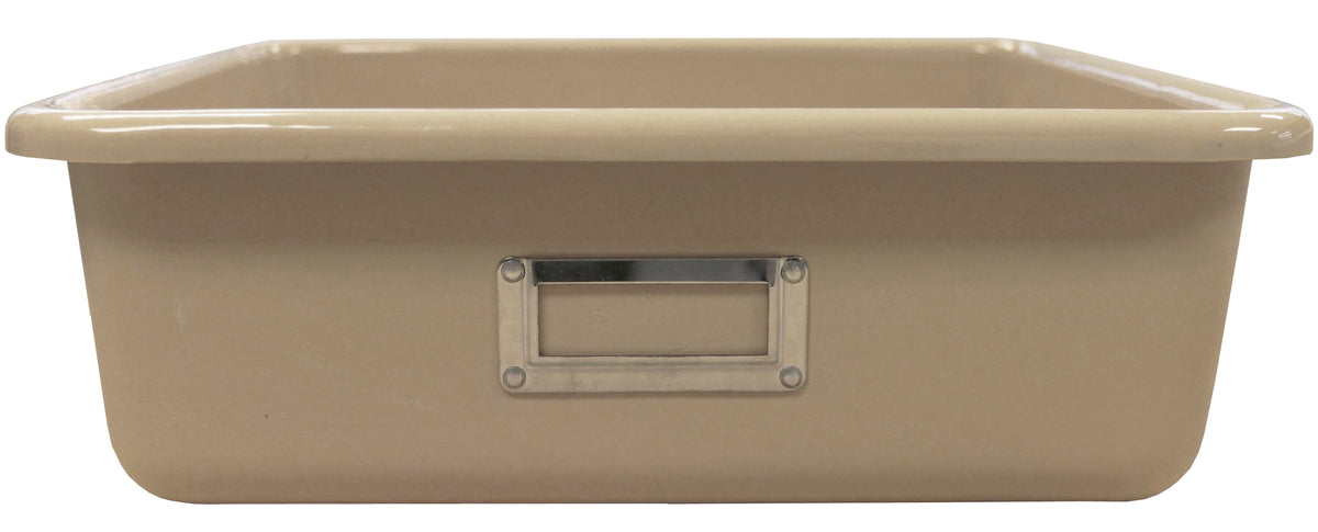 SHIRLEY KS T-183 STORAGE BIN - 14 L X 12 W X 4 H - IVORY - EACH