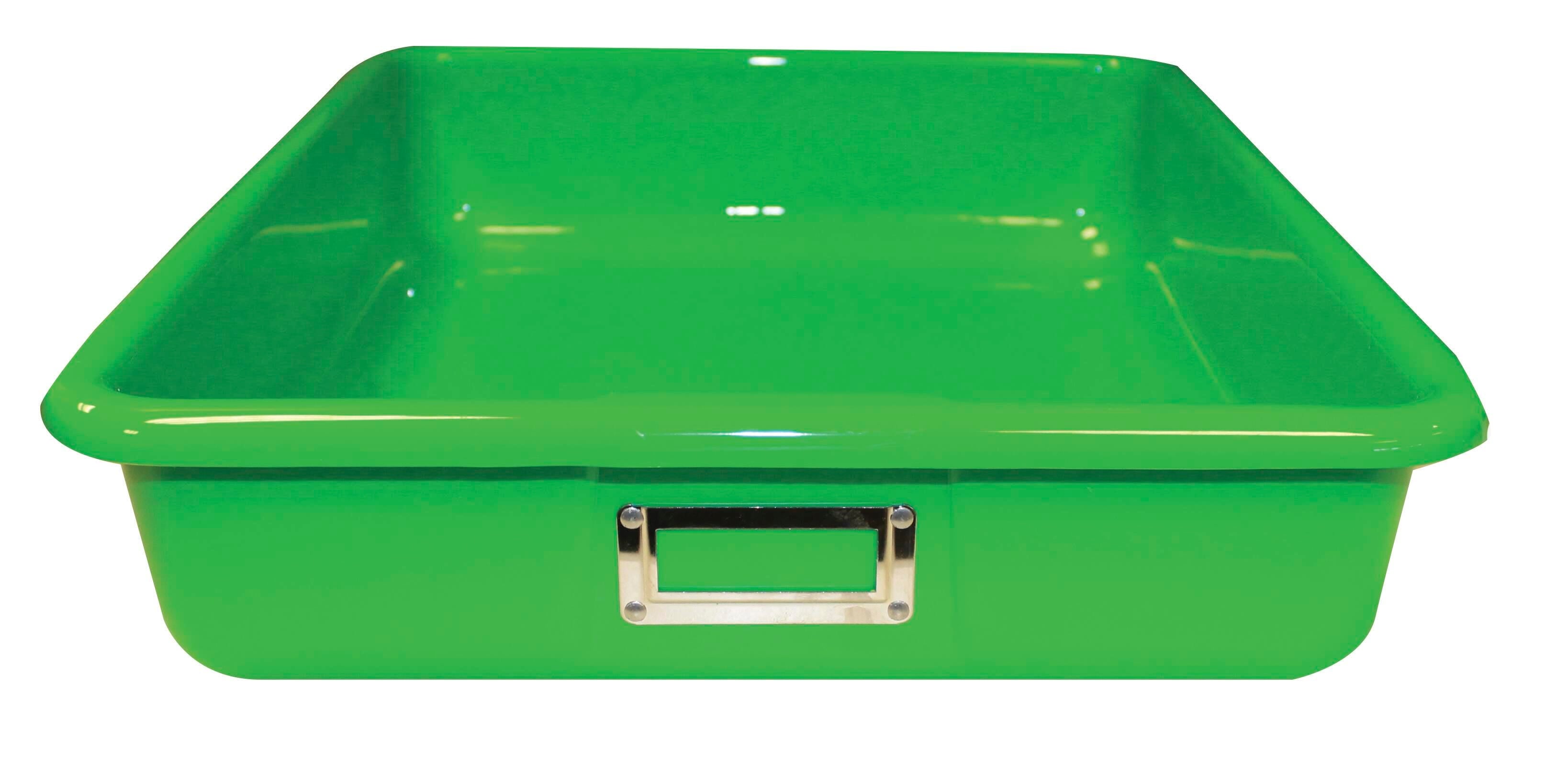 SHIRLEY KS T-181 STORAGE BIN - 16 L X 12 W X 4 H - GREEN - EACH