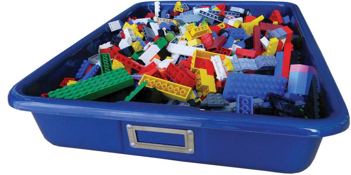 SHIRLEY KS T-142 STORAGE BIN - 19 L X 12-1/2 W X 4-3/8 H - BLUE - EACH