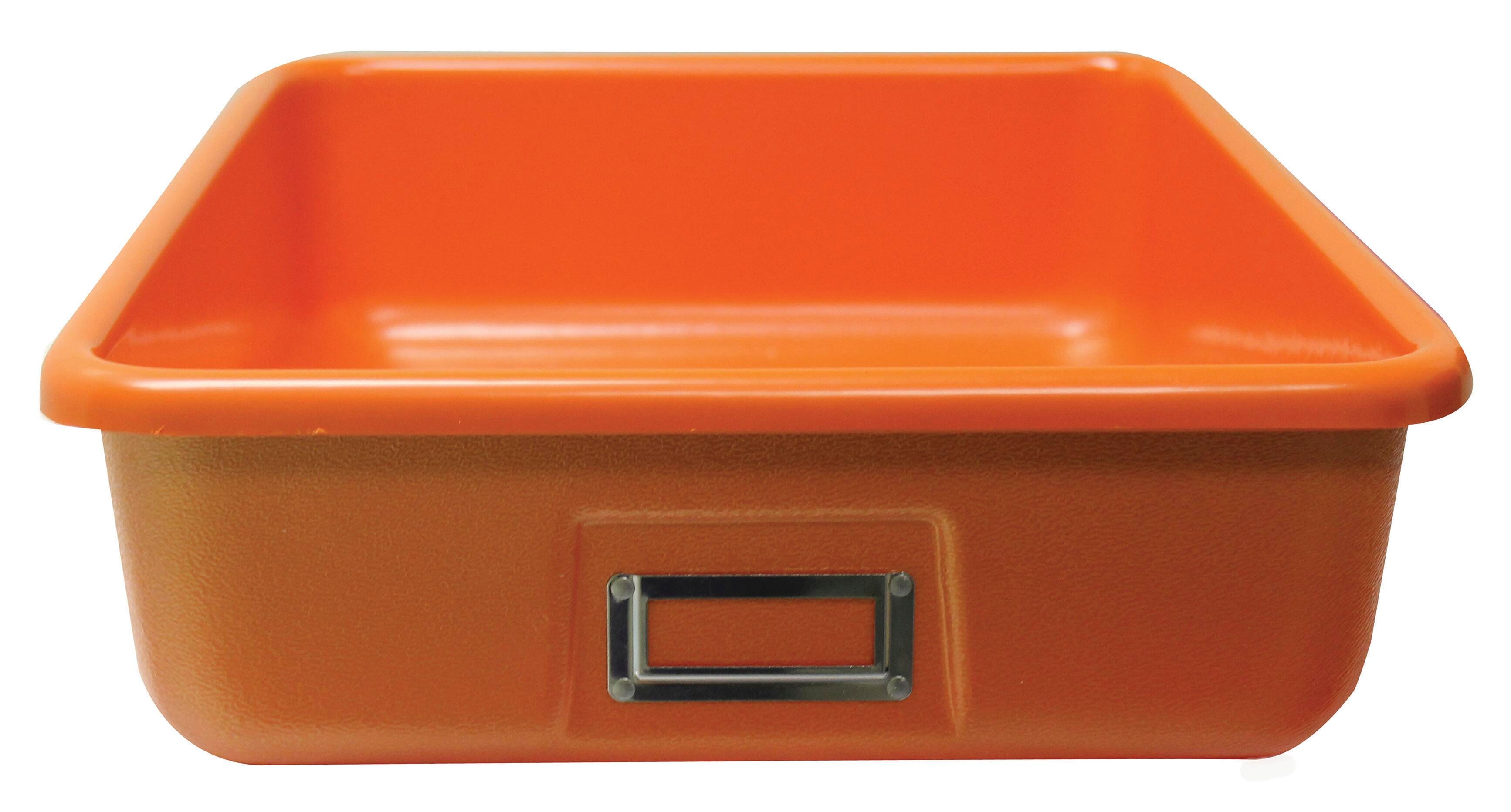 SHIRLEY KS T-142 STORAGE BIN - 19 L X 12-1/2 W X 4-3/8 H - ORANGE - EACH