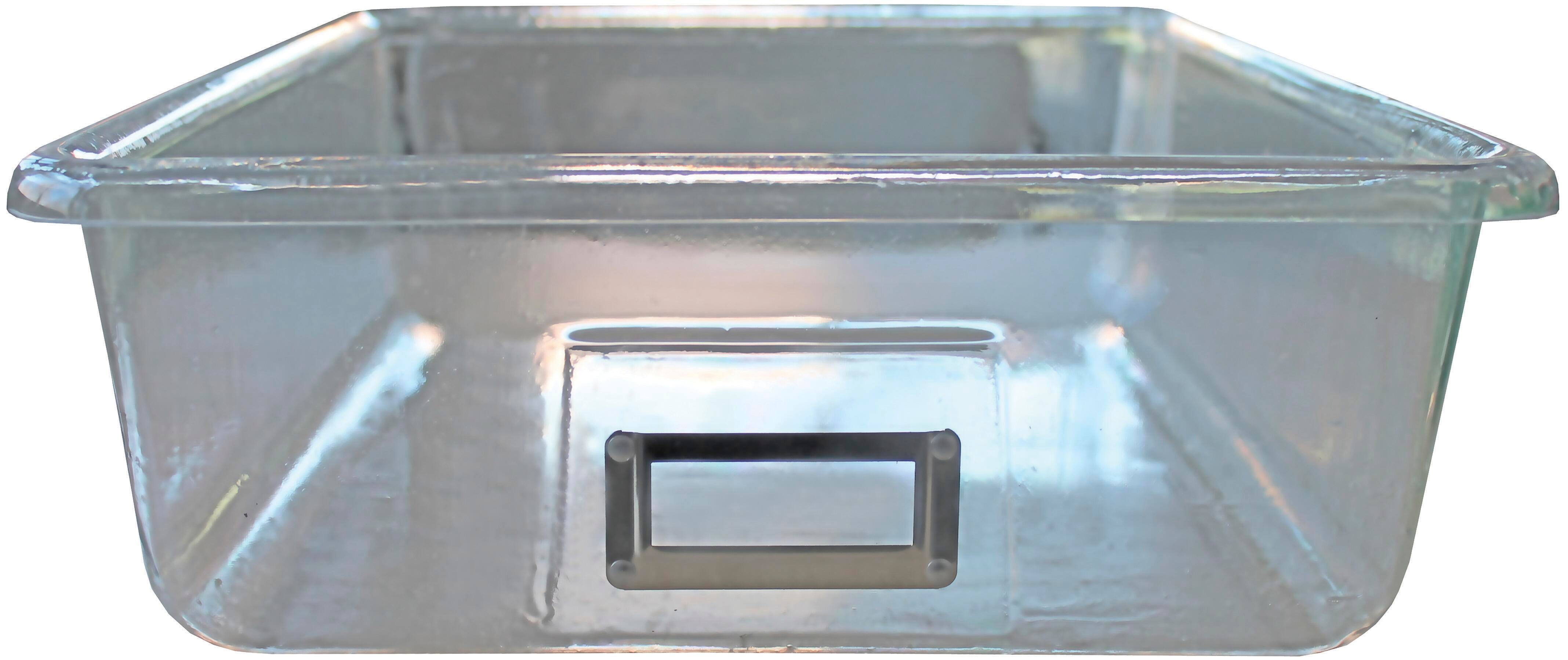 SHIRLEY KS T-181 STORAGE BIN - 16 L X 12 W X 4 H - CLEAR - EACH