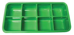 TRAY 19 X 9-1/2 X 3-1/2 IN 8 COMPARTMENT GREEN