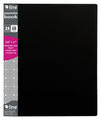 PRESENTATION BOOK LETTER SIZE 24-POCKET BLACK CLI33240