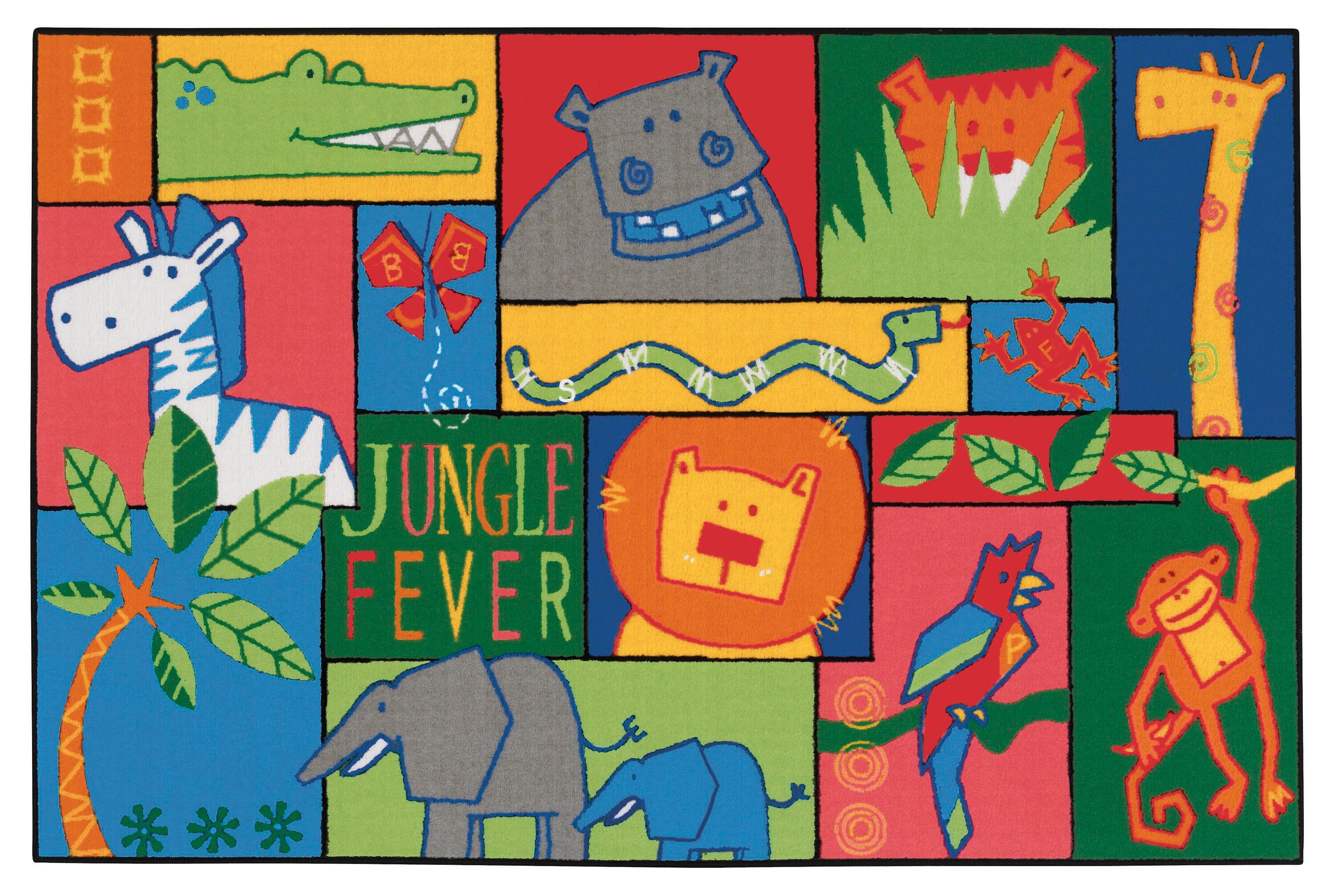 CARPETS FOR KIDS - KIDSVALUE JUNGLE FEVER - 4 FT X 6 FT RECTANGLE