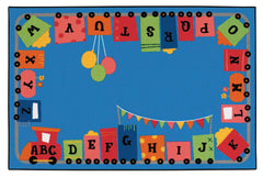 CARPETS FOR KIDS - KIDSVALUE PLUS ALPHABET FUN TRAIN - 6 FT X 9 FT