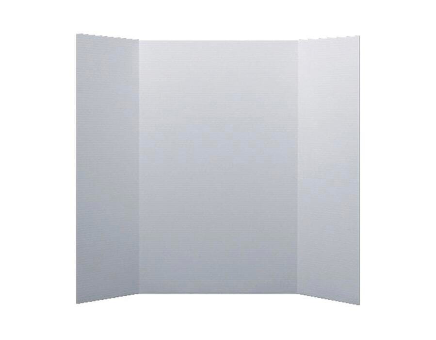 PRESENTATION BOARD TRI FOLD MINI SCHOOL SMART 20X15 IN WHITE PK OF 10