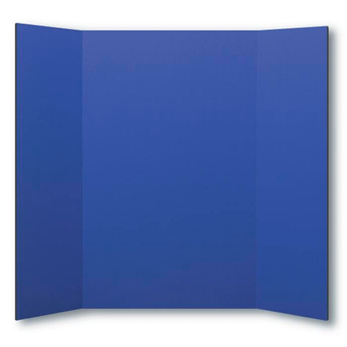 PRESENTATION BOARD TRI FOLD SCHOOL SMART 48X36 IN BLUE PK OF 10