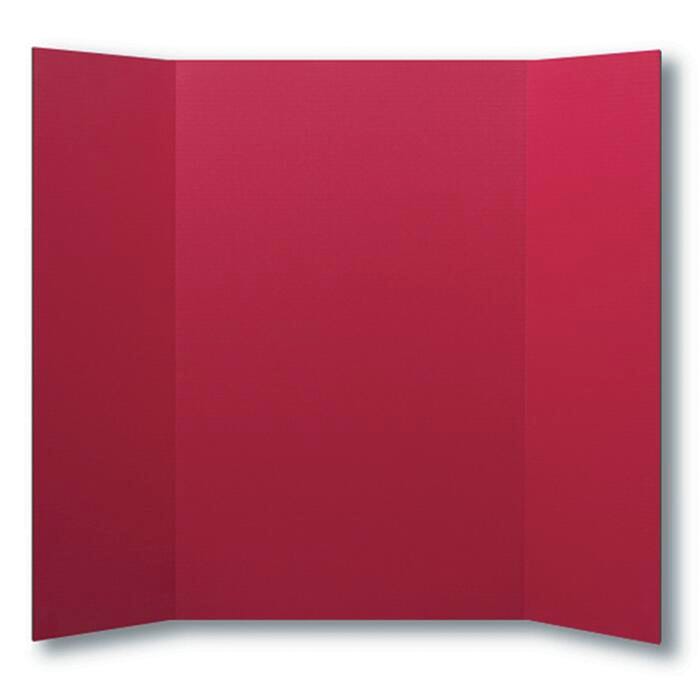 PRESENTATION BOARD TRI FOLD SCHOOL SMART 48X36 IN RED PK OF 10