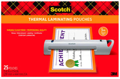 LAMINATING POUCHES - SCOTCH MENU SIZE 11-1/2 X 17-1/2 INCH - 3MIL - PK OF 25