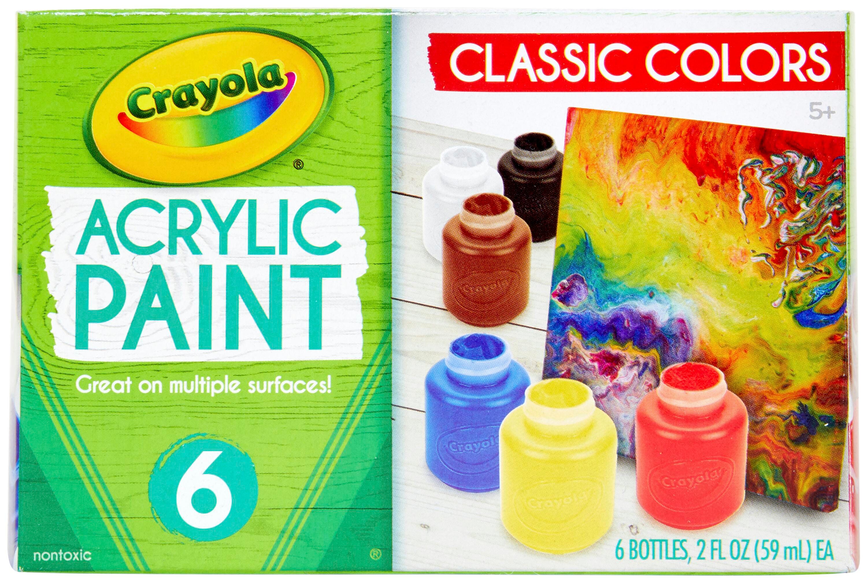 PAINT ACRYLIC CRAYOLA ASST COLOR 2OZ SET OF 6
