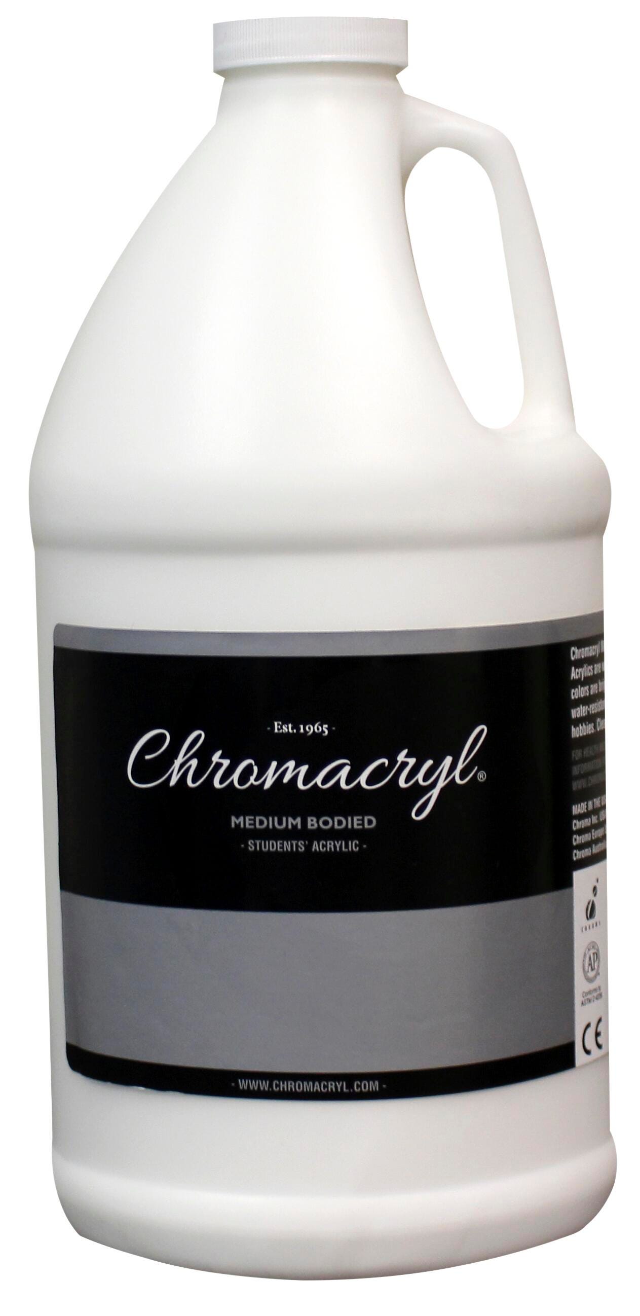 PAINT ACRYLIC STUDENTS CHROMACRYL BLOCK OUT WHITE HALF GALLON