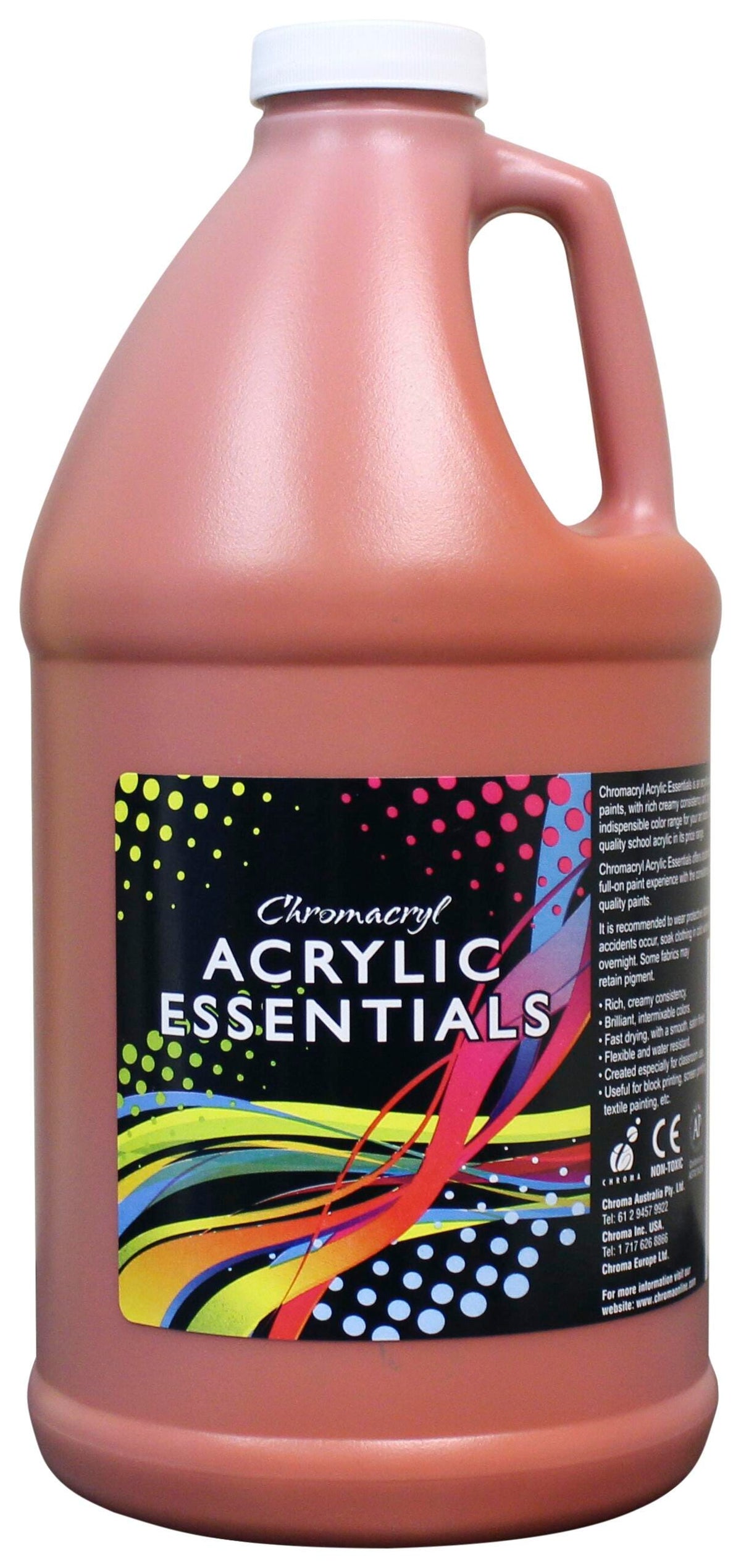 PAINT ACRYLIC CHROMACRYL ESSENTIALS RED OXIDE HALF GALLON