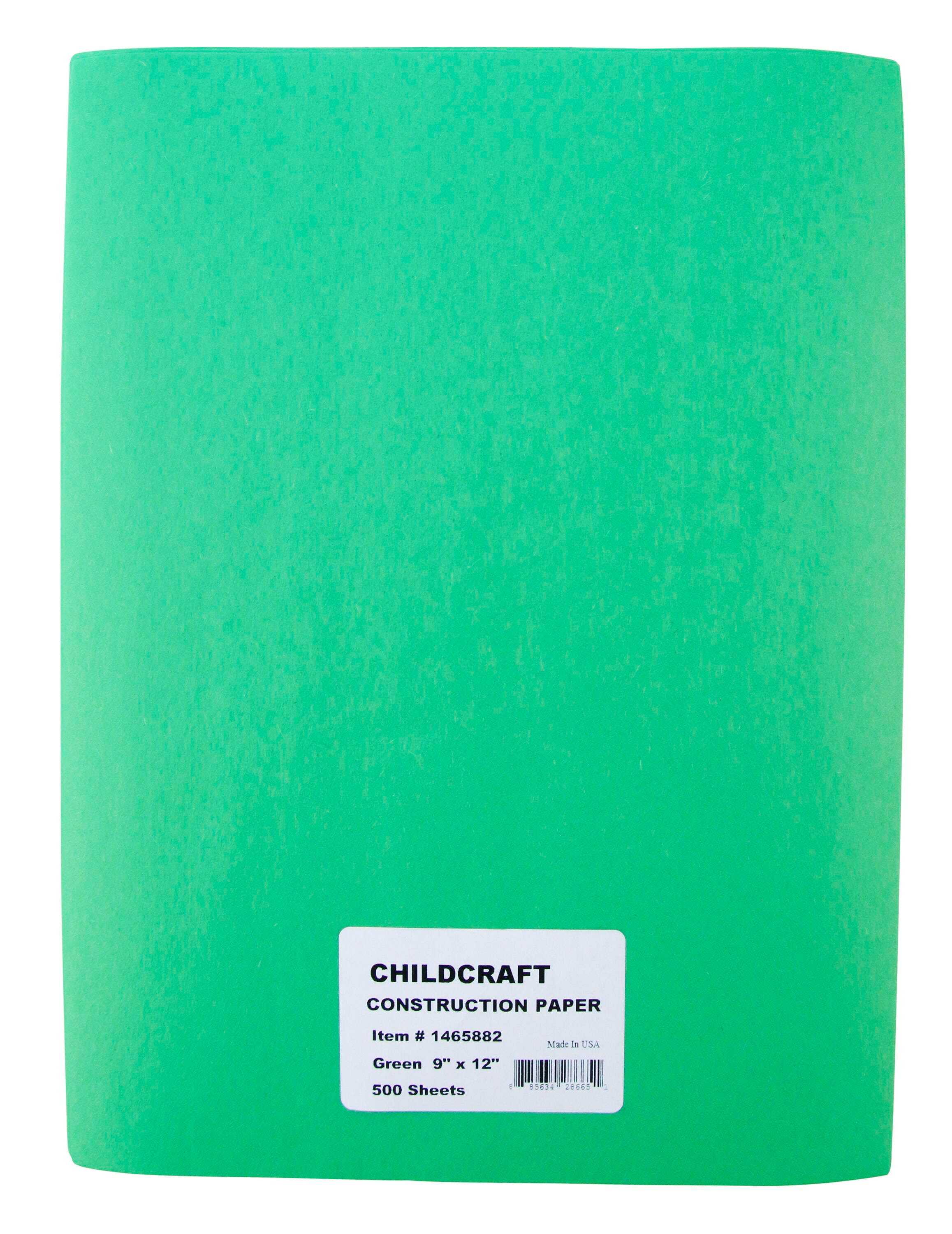 PAPER CONSTRUCTION CHILDCRAFT GREEN 9X12 LIGHT WEIGHT PACK OF 500