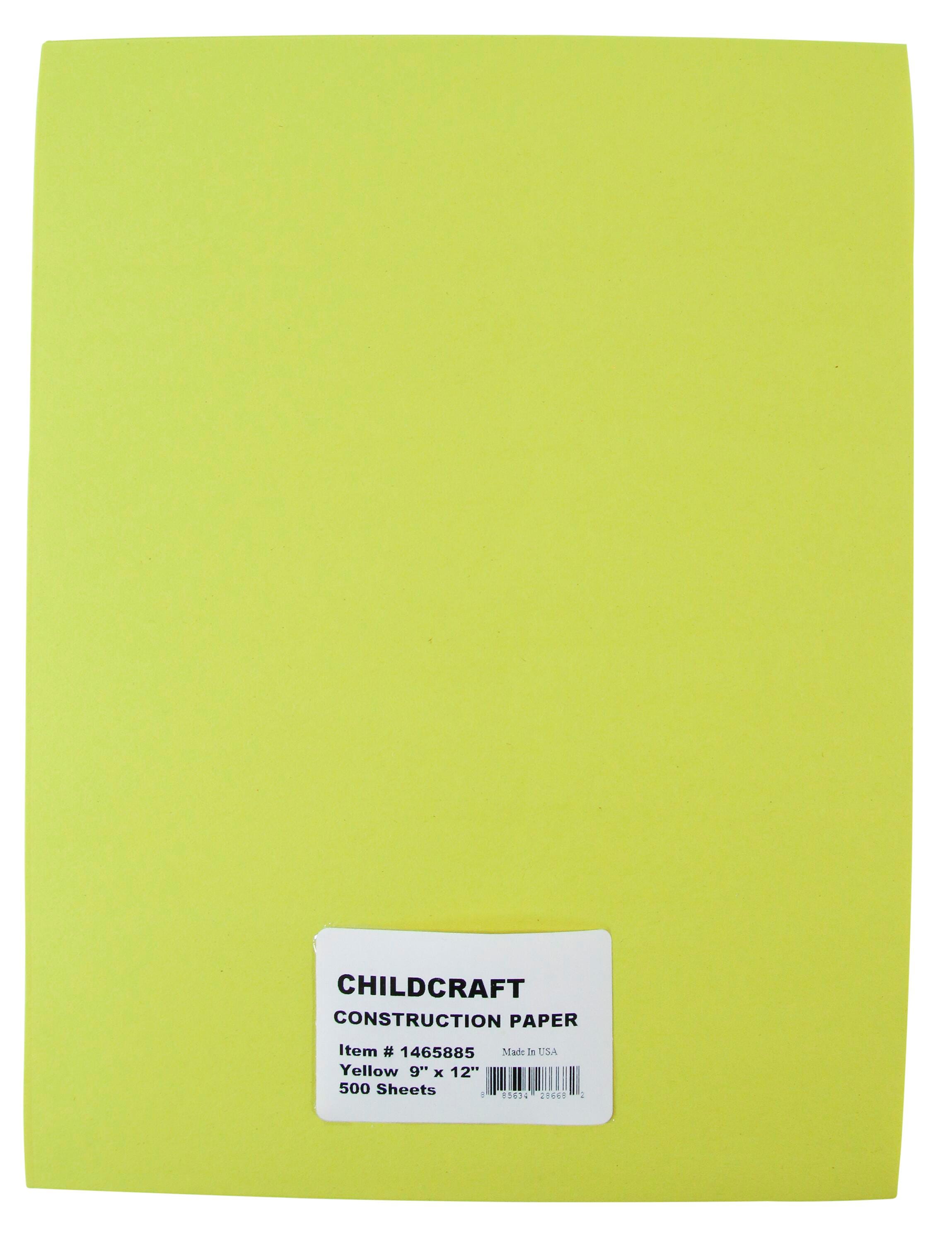 PAPER CONSTRUCTION CHILDCRAFT YELLOW 9X12 LIGHT WEIGHT PACK OF 500