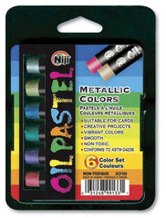 OIL PASTEL NIJI ASST METALLIC SET OF 6