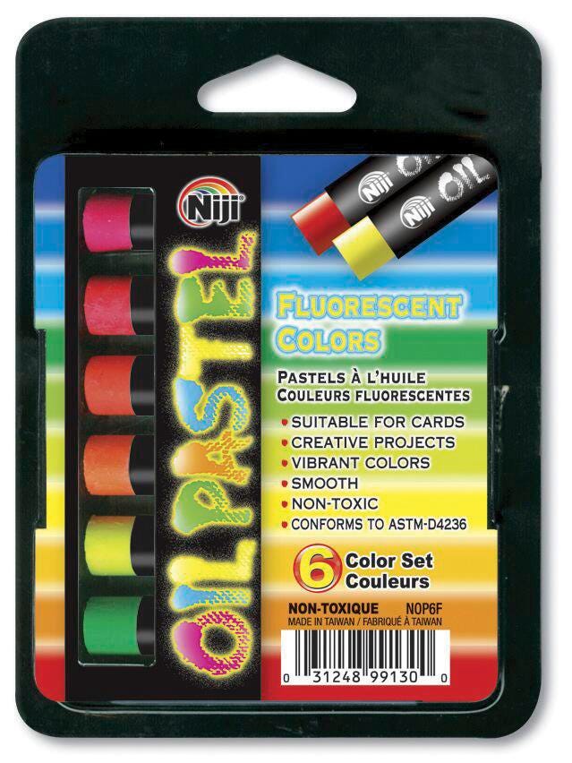OIL PASTEL NIJI ASST FLUORESCENT SET OF 6
