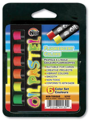 OIL PASTEL NIJI ASST FLUORESCENT SET OF 6