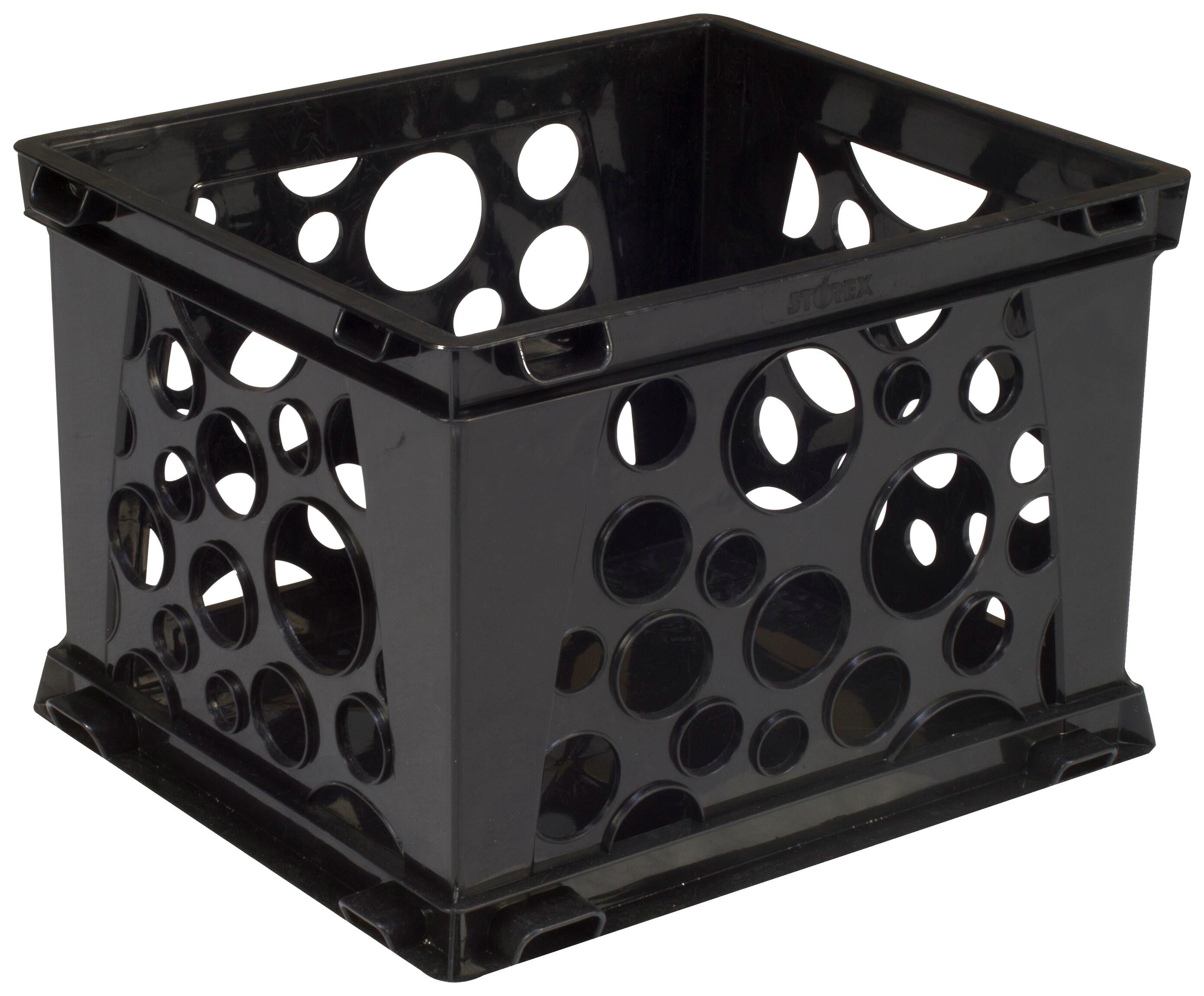CONTAINER STORAGE STOREX MINI CRATE BLACK