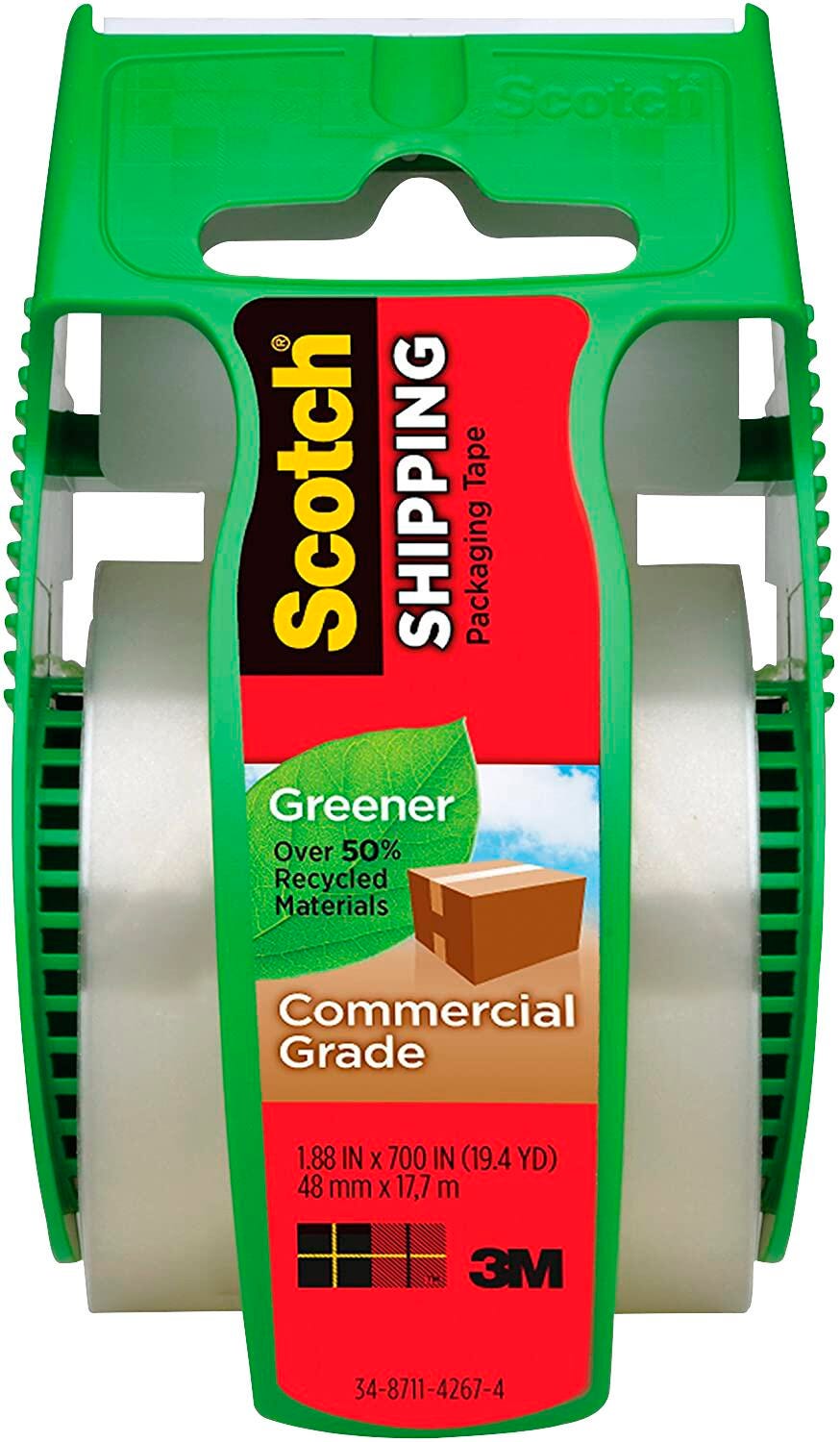 TAPE GREENER COMRCL GRADE SHP/PKG TAPE 1.88 IN X 19.40 YD 1 ROLL W/DISP