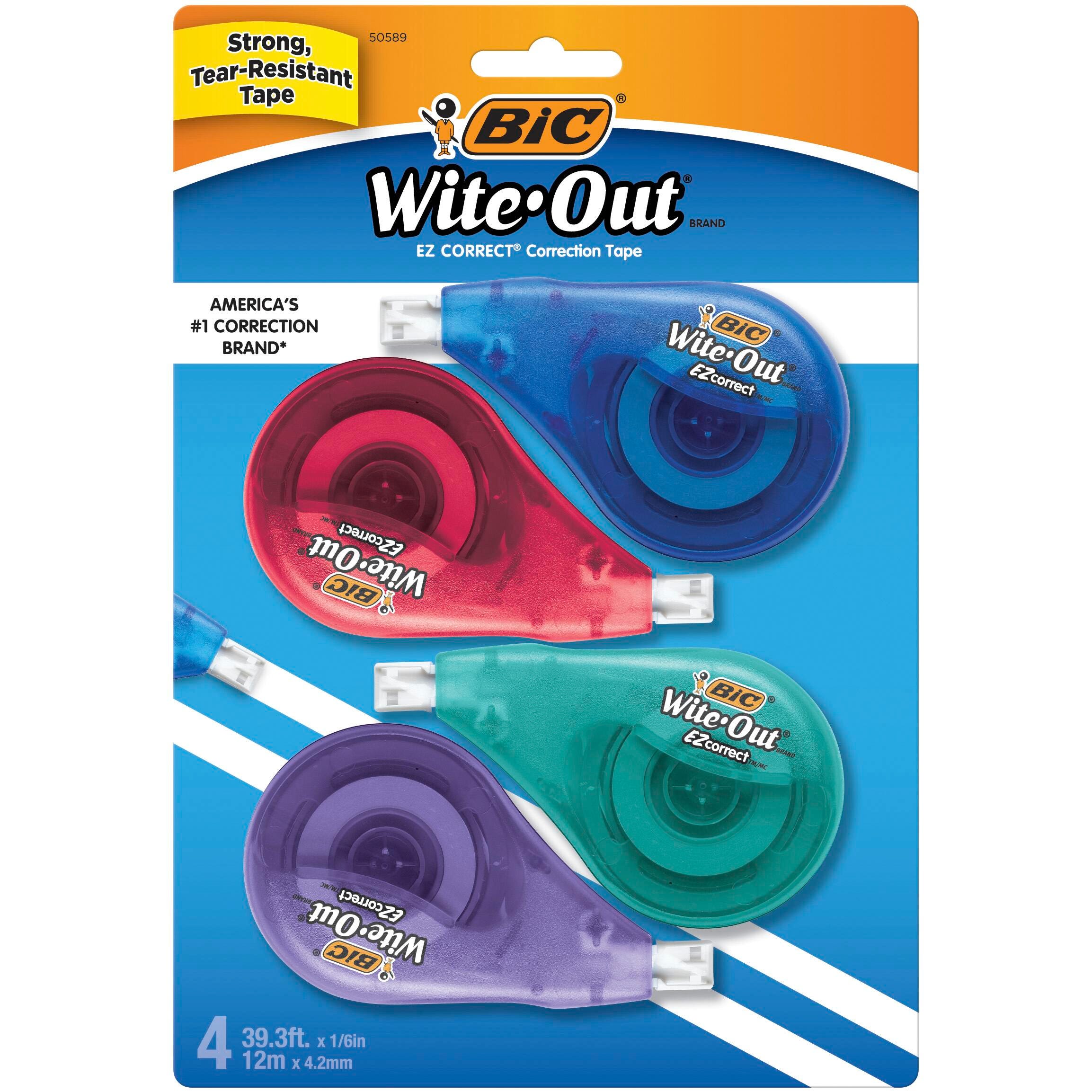 CORRECTION TAPE WITE-OUT EZ CORRECT PACK OF 4