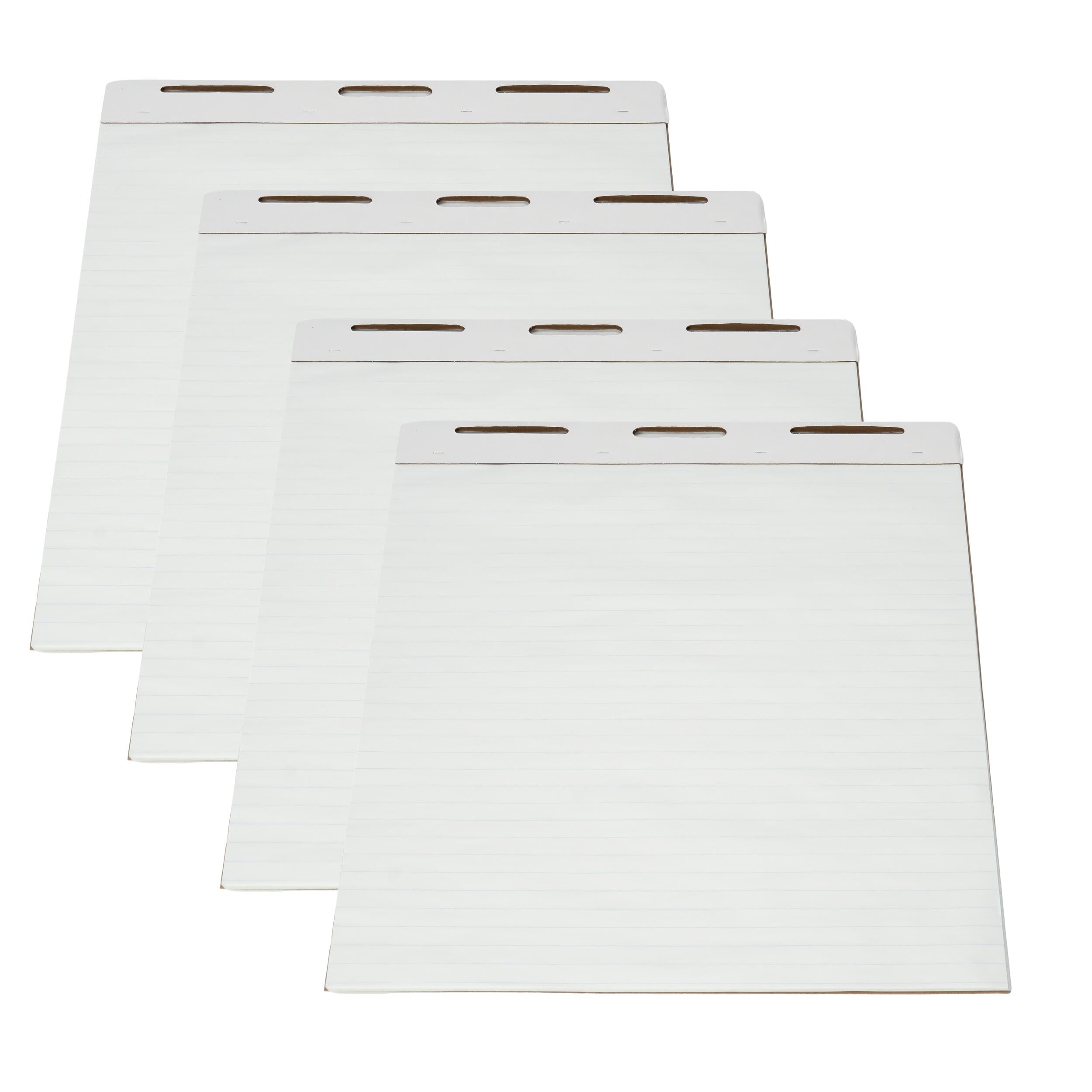 PAPER EASEL PAD SCHOOL SMART 27X34 1 INCH RULED 50 SHTS PK OF 4