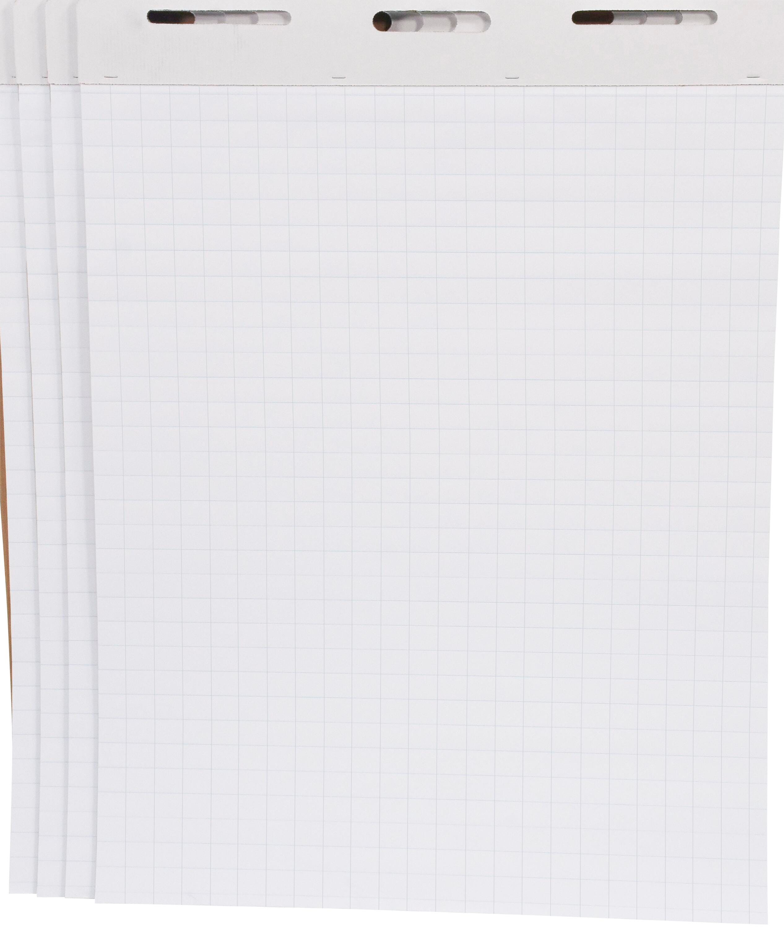 PAPER EASEL PAD SCHOOL SMART 27X34 CROSS RULED 50 SHTS PK OF 4