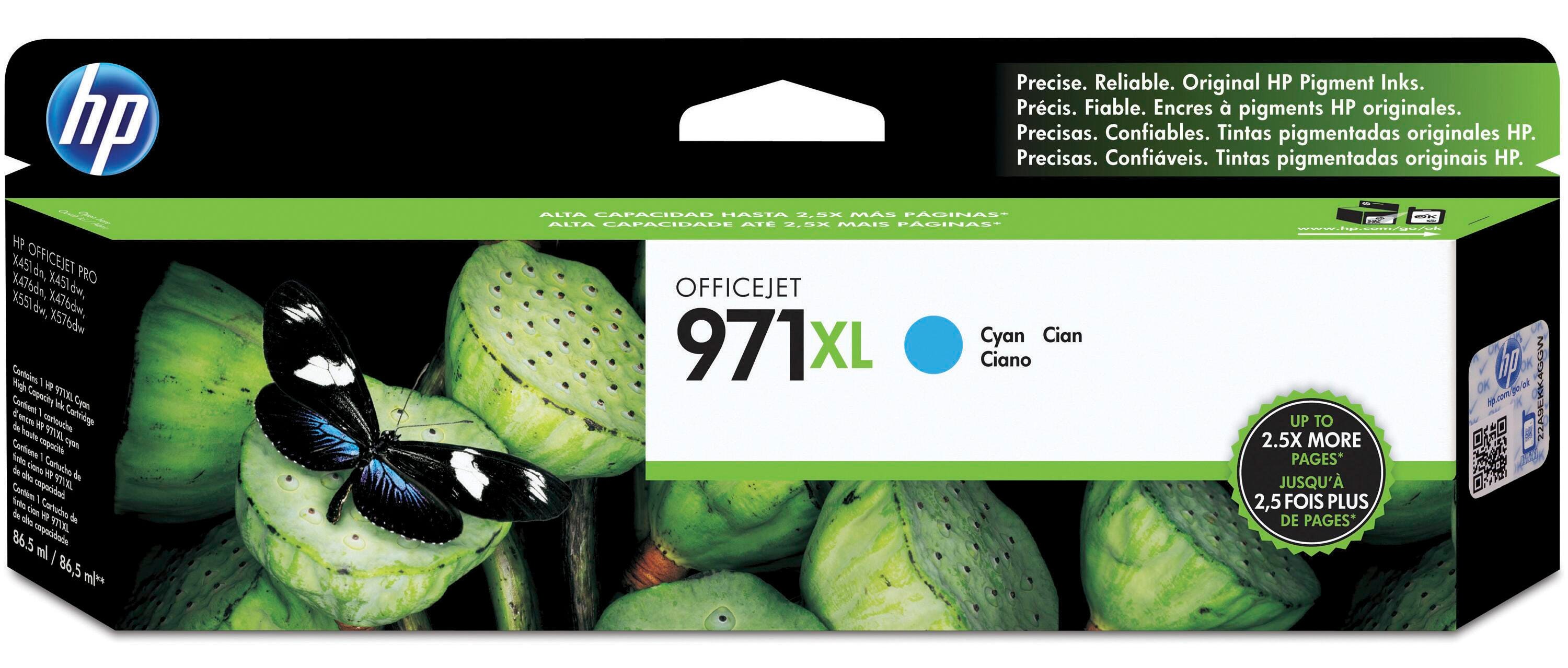 CARTRIDGE INK TONER HP 971XL CYAN HEWCN626AM