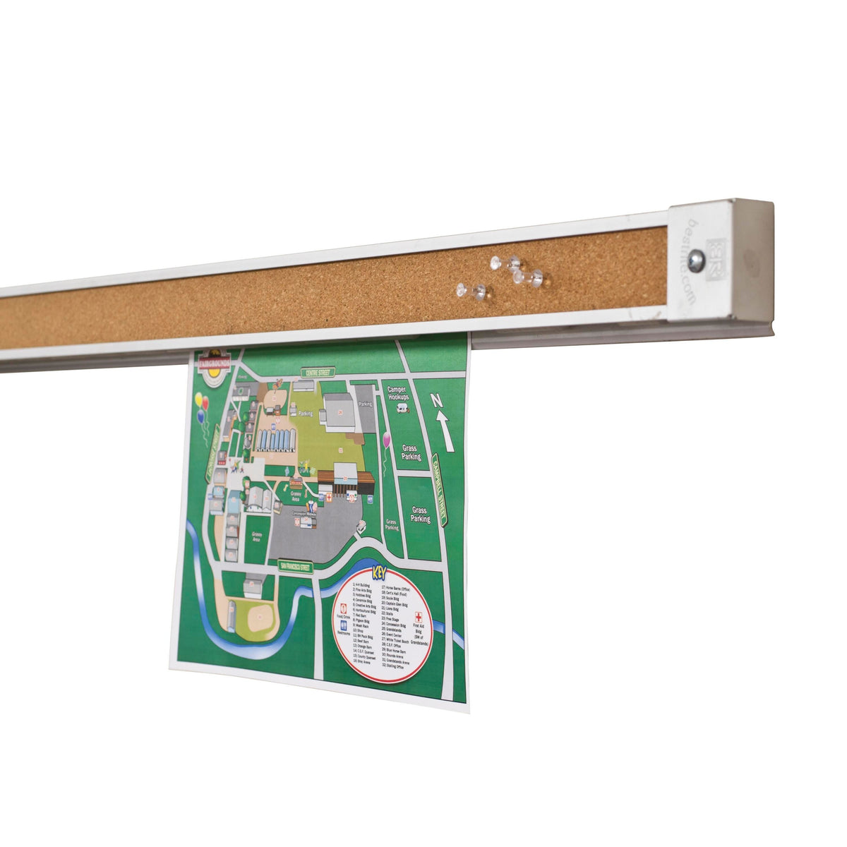 HANGING DEVICES - MOORECO TACK-BITE DISPLAY RAIL SET OF 6 - 7X2.5 INCH