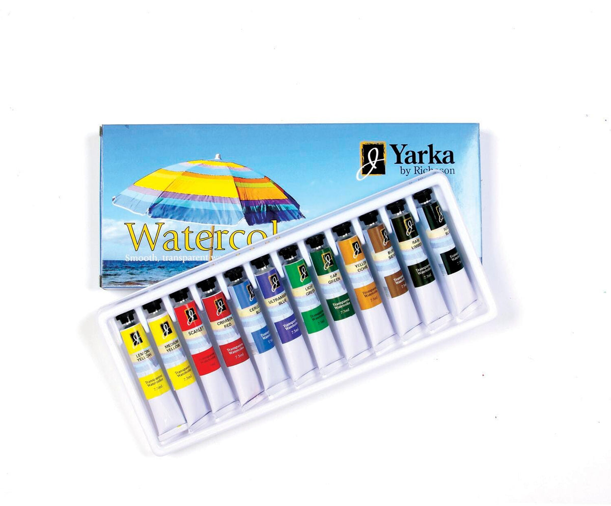 PAINT WATERCOLOR YARKA ASST BRIGHT COLOR 0.25 OZ TUBE SET OF 12