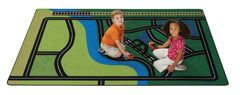CARPETS FOR KIDS - PREMIUM TRANSPORTATION FUN - RECTANGLE - 6 FT X 9 FT - GREEN COLOR