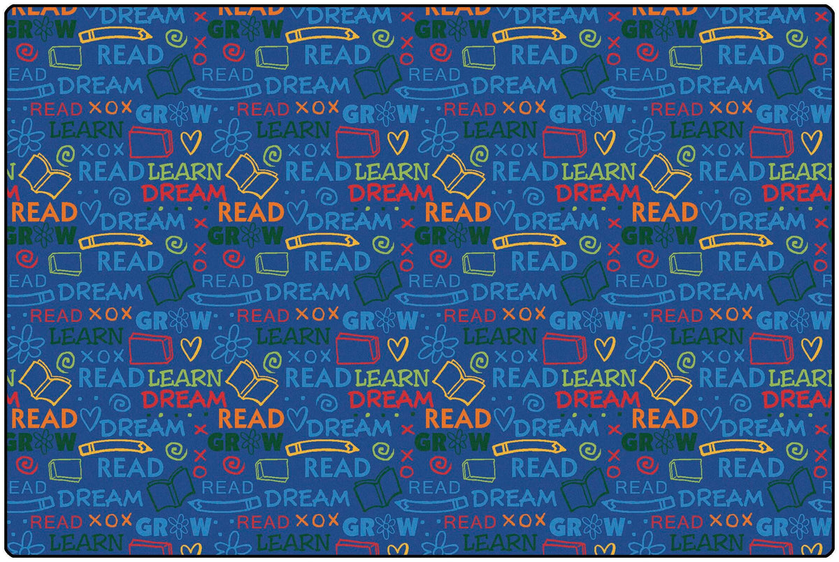 CARPETS FOR KIDS - PREMIUM READ TO DREAM PATTERN - 4 FT X 6 FT - RECTANGLE