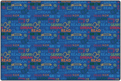 CARPETS FOR KIDS - PREMIUM READ TO DREAM PATTERN - 4 FT X 6 FT - RECTANGLE
