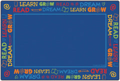 CARPETS FOR KIDS - PREMIUM READ TO DREAM BORDER - 6 FT X 9 FT - RECTANGLE - PRIMARY