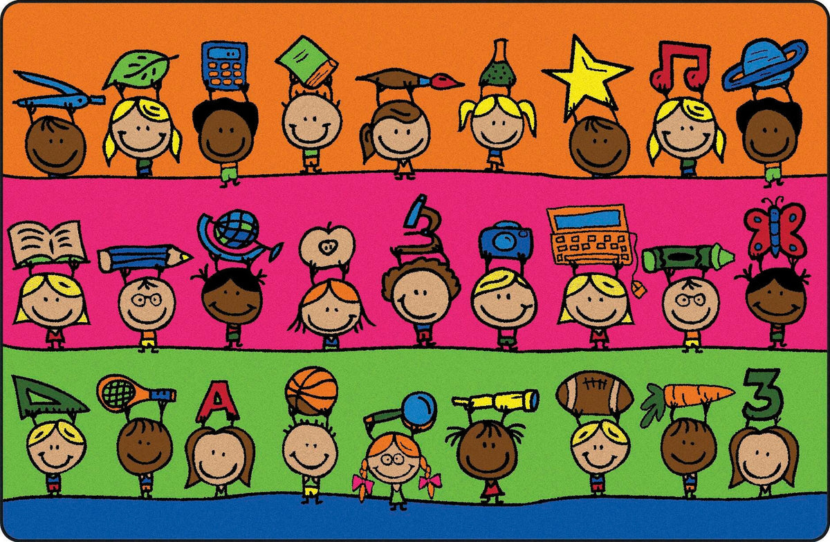 FLAGSHIP CARPETS - FUN AT SCHOOL - 5 FT X 8 FT RECTANGLE