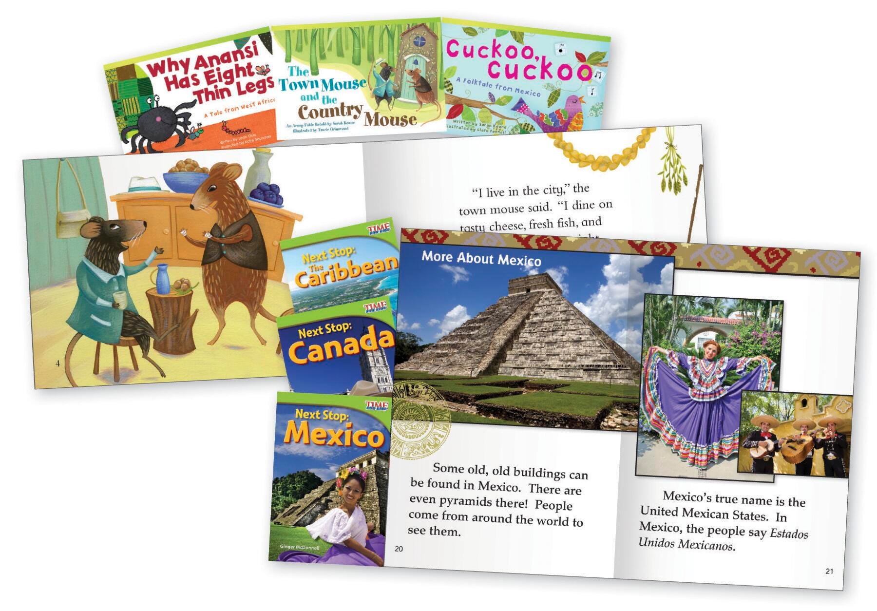 BOOKS - FICTION+NONFICTION COUNTRIES+REGIONS GRADE 2 SET OF 6