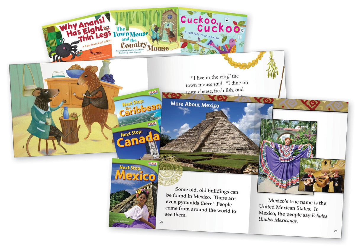 BOOKS - FICTION+NONFICTION COUNTRIES+REGIONS GRADE 2 SET OF 6