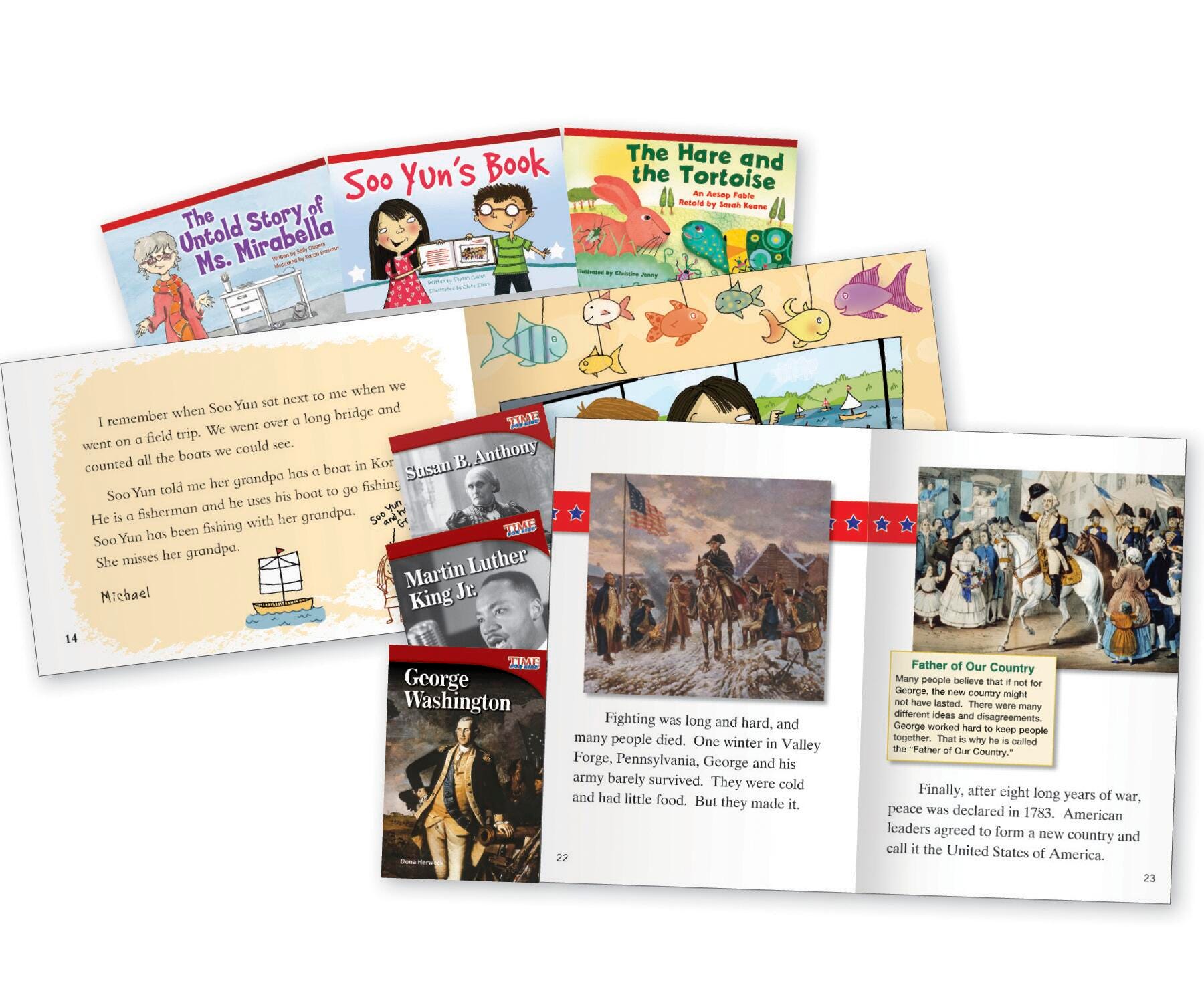 BOOKS MOTIVATIONAL FIGURES AND CHARACTERS SET 1 SET OF 6
