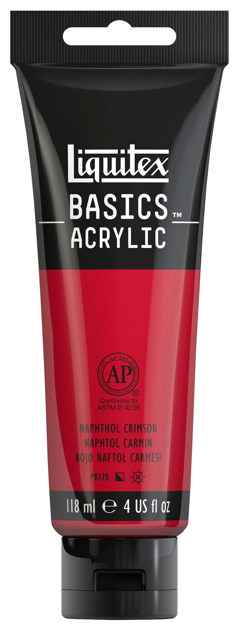 PAINT ACRYLIC LIQUITEX BASICS NAPTHOL CRIMSON 4 OZ